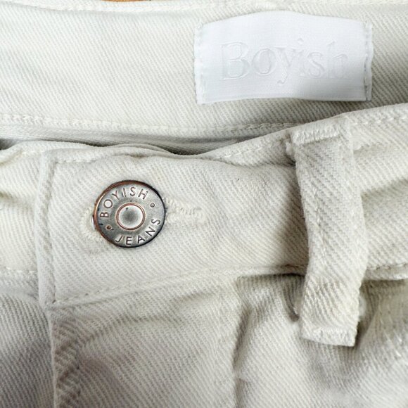 BOYISH The Harrison Wide Leg Natural Upcycled Holt RENFREW Jeans Denim sz 26 - Picture 9 of 12